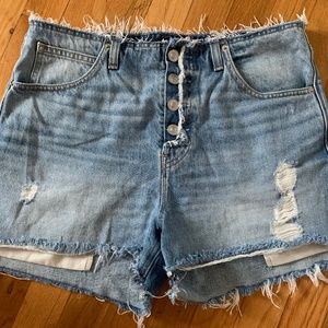 Hudson Sloane distressed denim shorts 27
